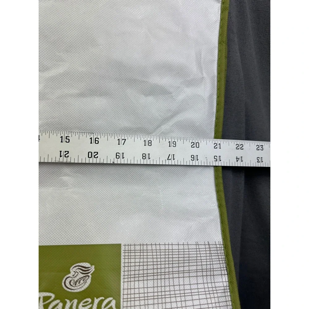 Panera Bread Catering Reusable Tote Bag White‎ Green Large Grocery Shopping Bag